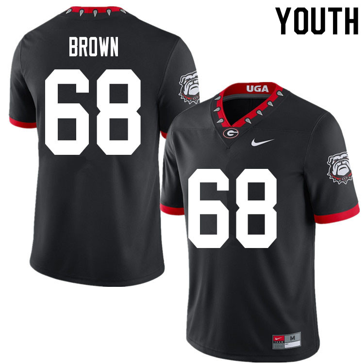 2020 Youth #68 Chris Brown Georgia Bulldogs Mascot 100th Anniversary College Football Jerseys Sale-B - Click Image to Close